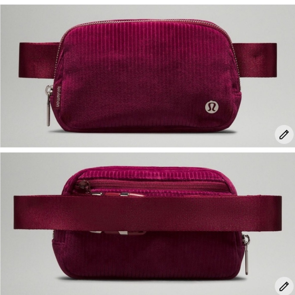 Lululemon Everywhere Belt Bag 1L *Corduroy (Velvet) Color Deep Luxe/Silver NWT